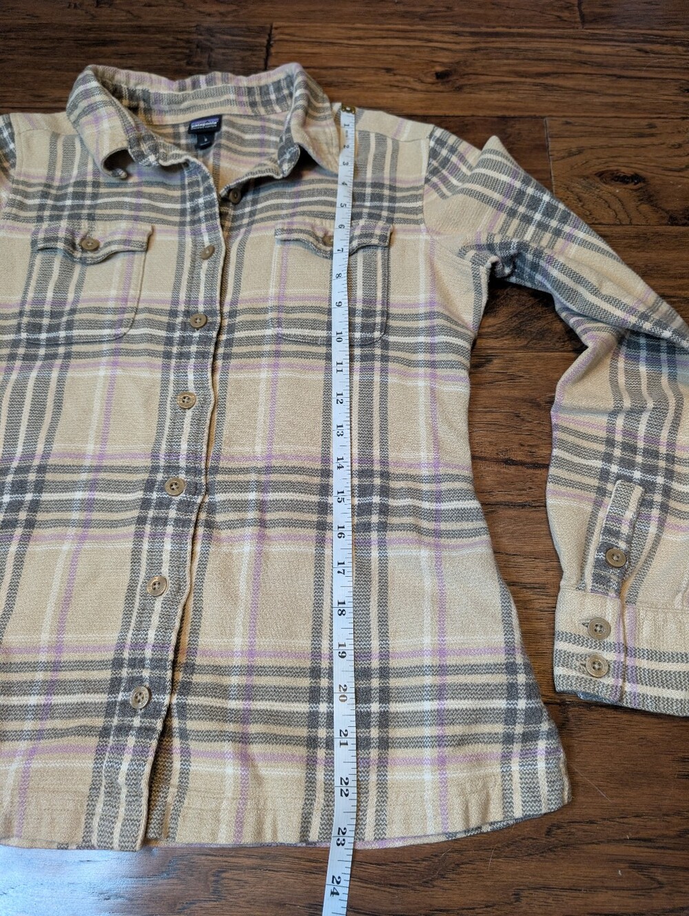 Patagonia Organic Cotton Long Sleeve Fjord Flannel Shirt Size 6 - Picture 10 of 11